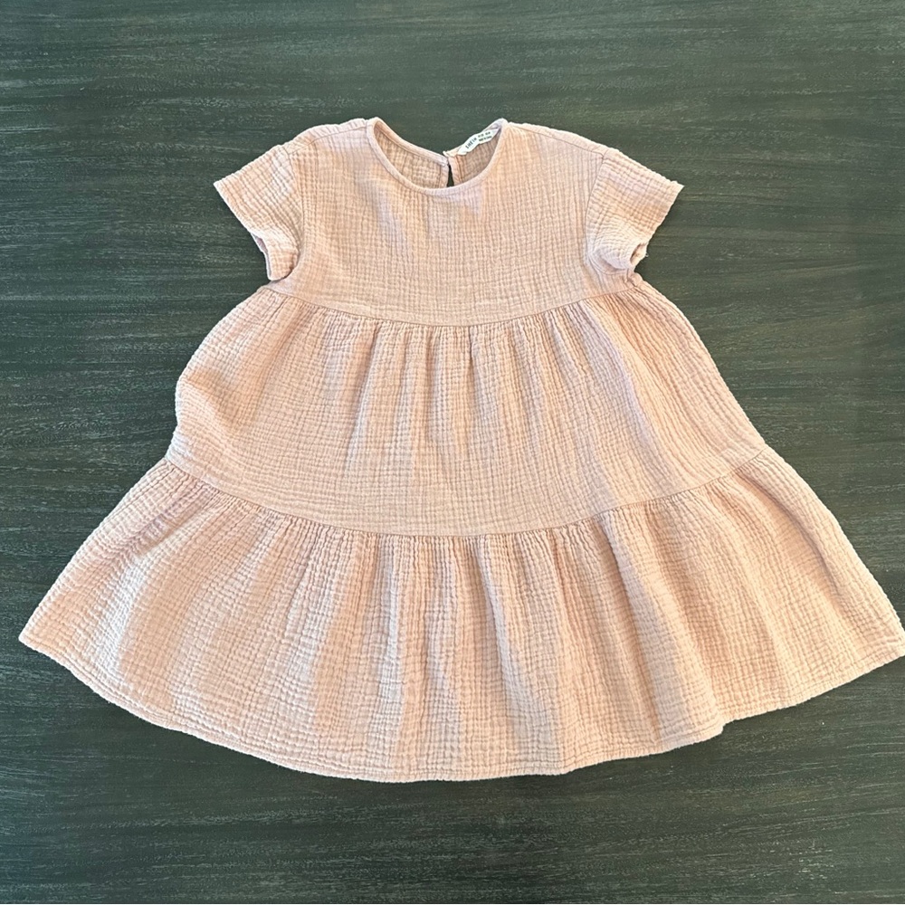 SHEIN Girls Light Pink Short Sleeve Dress 8
